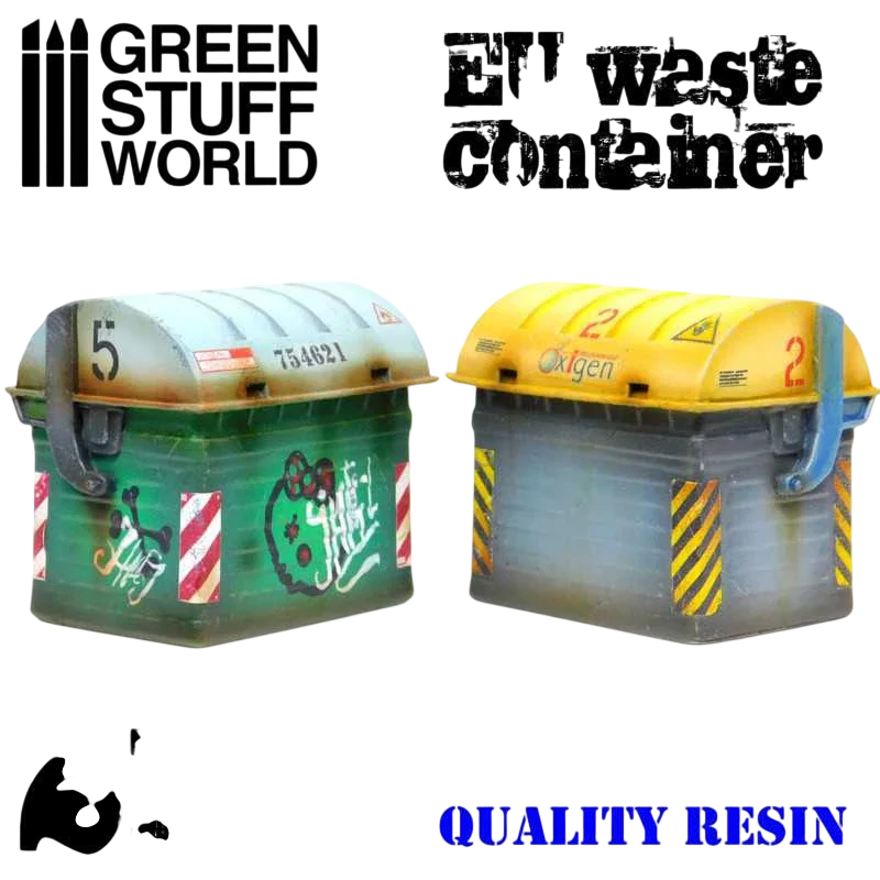Green Stuff World for Models & Miniatures EU Waste Containers 1976