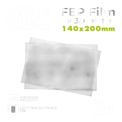 Green Stuff World for Models & Miniatures FEP Film 200x140mm (pack of 2) 3078