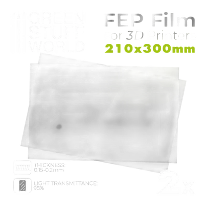 Green Stuff World for Models & Miniatures FEP Film 300x210mm (pack of 2) 3079