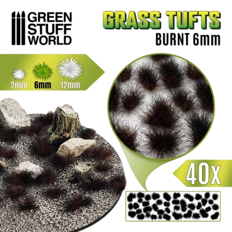 Green Stuff World for Models & Miniatures: Grass Tufts 6mm Burnt 10663