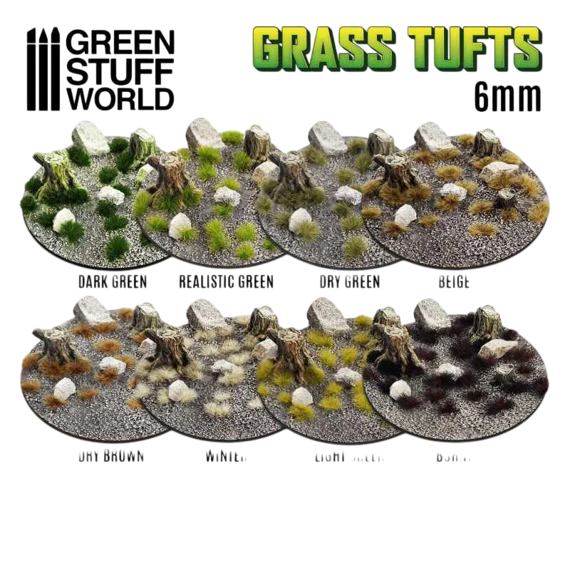 Green Stuff World for Models & Miniatures: Grass Tufts 6mm Burnt 10663
