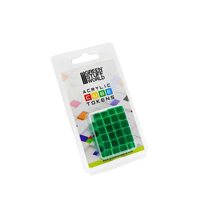 Green Stuff World for Models & Miniatures Green Cube Tokens 8mm 3788