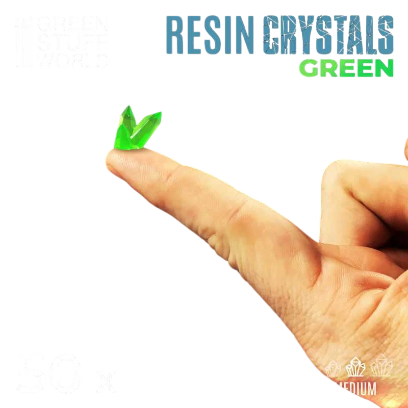Green Stuff World for Models & Miniatures Green Resin Crystals – Medium 2529