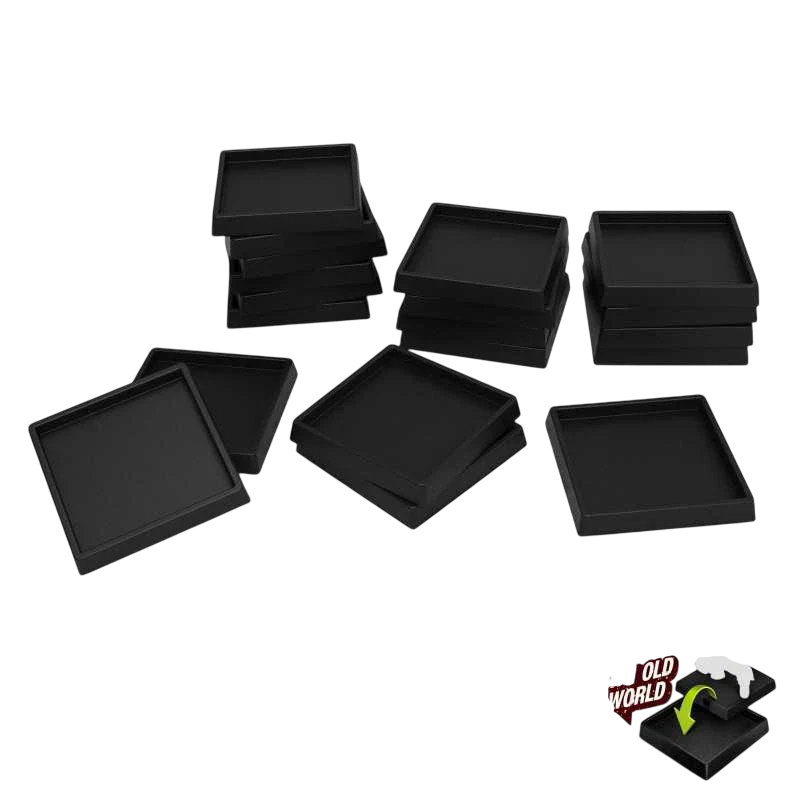 Green Stuff World for Models & Miniatures Hollow Plastic Rectangle Bases 30mm 12841