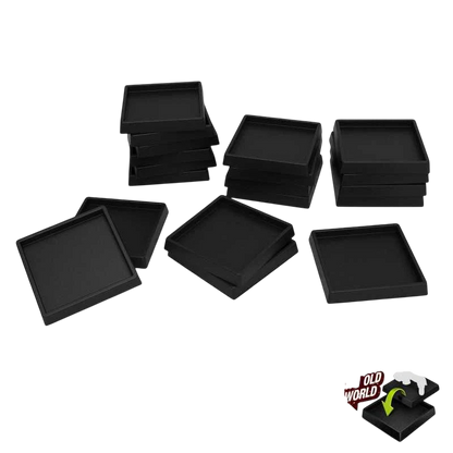 Green Stuff World for Models & Miniatures Hollow Plastic Rectangle Bases 30mm 12841