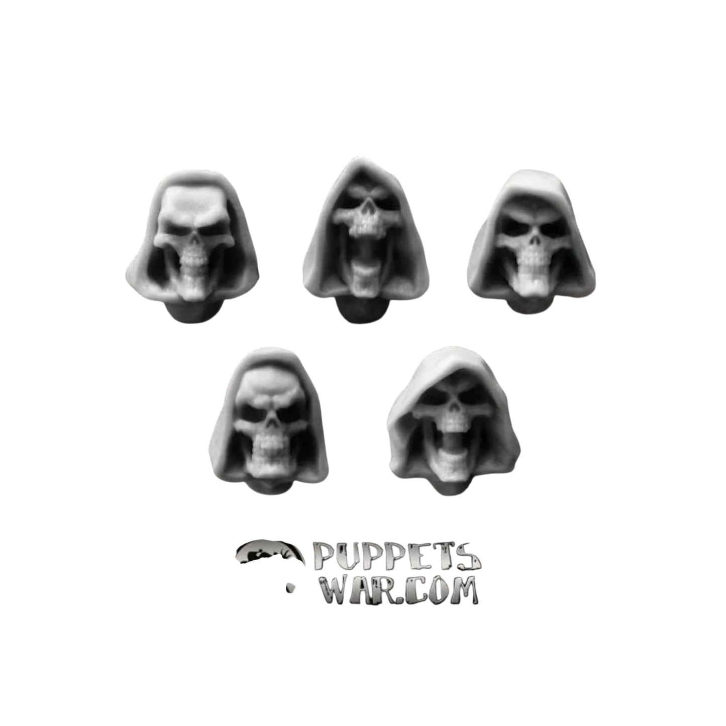 Green Stuff World for Models & Miniatures Hooded Skulls S023