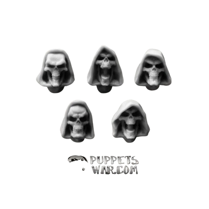 Green Stuff World for Models & Miniatures Hooded Skulls S023