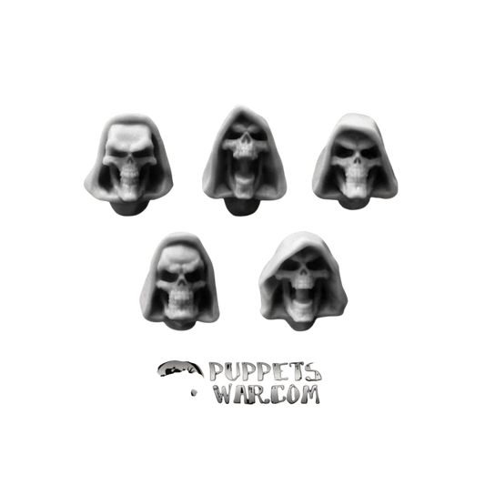 Green Stuff World for Models & Miniatures Hooded Skulls S023