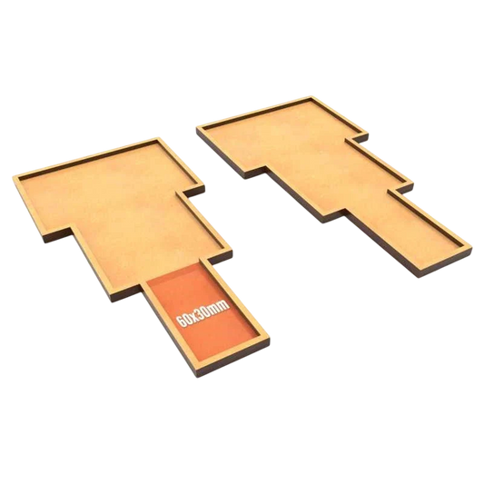Green Stuff World for Models & Miniatures MDF Movement Trays Wedge Formation 12654