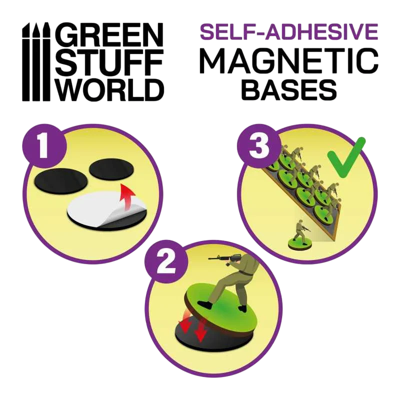 Green Stuff World for Models & Miniatures Magnetic Bases Round 60mm 10867
