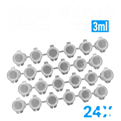 Green Stuff World for Models & Miniatures Mini Plastic Pots 3ml 10323