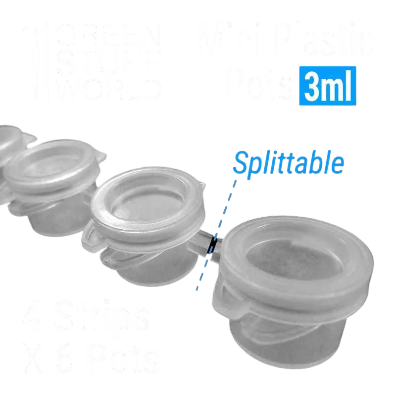 Green Stuff World for Models & Miniatures Mini Plastic Pots 3ml 10323