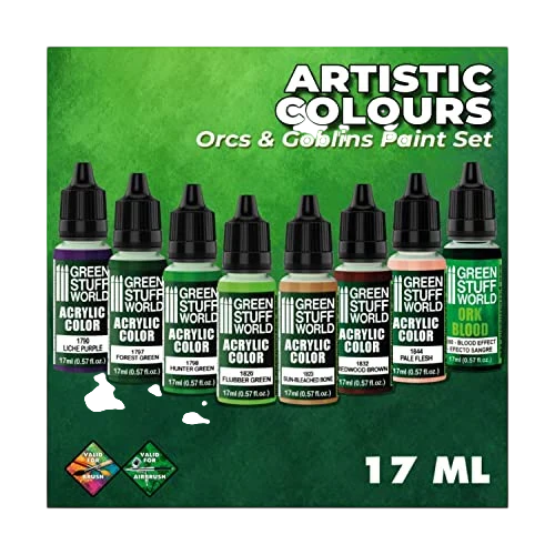 Green Stuff World for Models & Miniatures Paint Set - Orcs and Goblins 10124