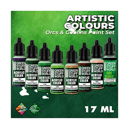 Green Stuff World for Models & Miniatures Paint Set - Orcs and Goblins 10124