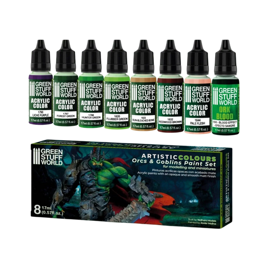 Green Stuff World for Models & Miniatures Paint Set - Orcs and Goblins 10124