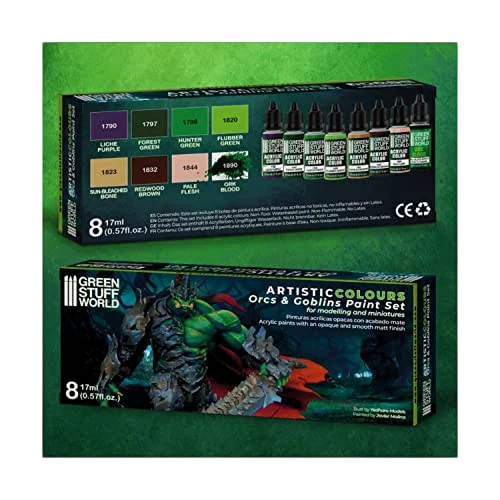 Green Stuff World for Models & Miniatures Paint Set - Orcs and Goblins 10124