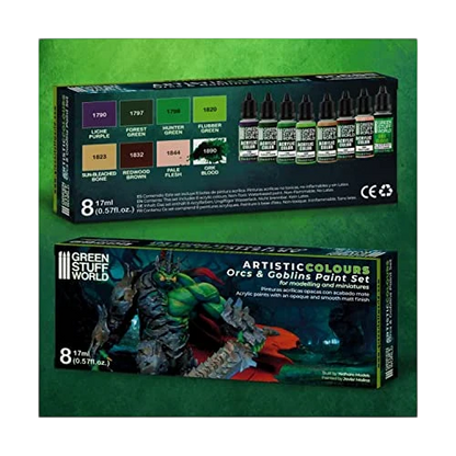 Green Stuff World for Models & Miniatures Paint Set - Orcs and Goblins 10124
