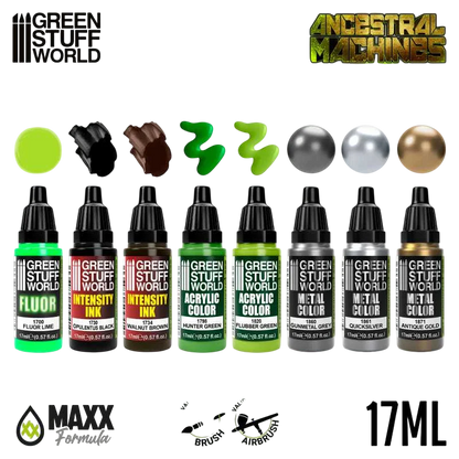 Green Stuff World for Models & Miniatures Paint Set Ancestral Machines 12252
