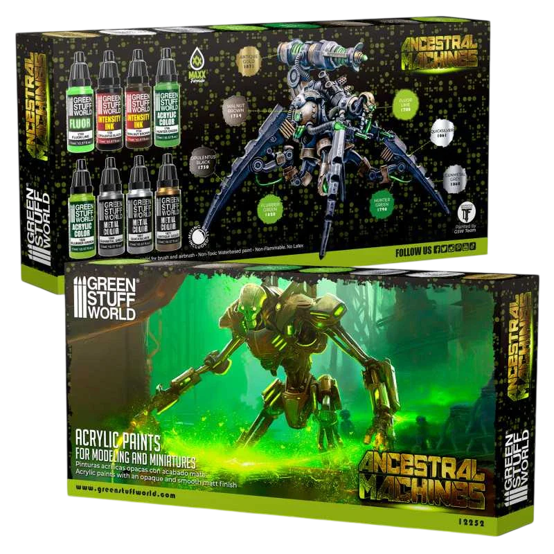 Green Stuff World for Models & Miniatures Paint Set Ancestral Machines 12252