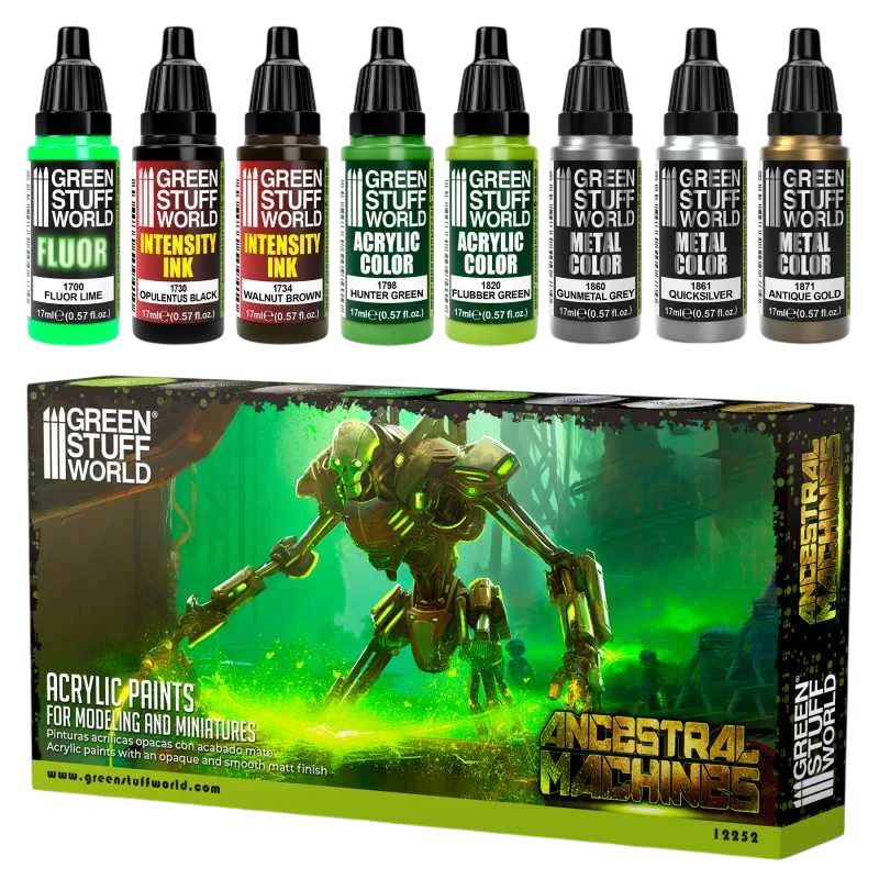 Green Stuff World for Models & Miniatures Paint Set Ancestral Machines 12252