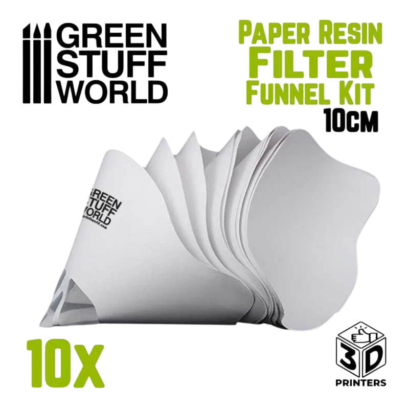 Green Stuff World for Models & Miniatures Paper Resin Filter Funnels 10cm 3096