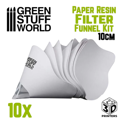 Green Stuff World for Models & Miniatures Paper Resin Filter Funnels 10cm 3096