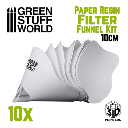 Green Stuff World for Models & Miniatures Paper Resin Filter Funnels 10cm 3096