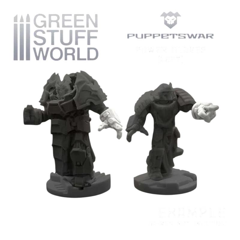 Green Stuff World for Models & Miniatures Power Gloves - Left S301