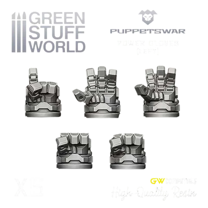 Green Stuff World for Models & Miniatures Power Gloves - Left S301