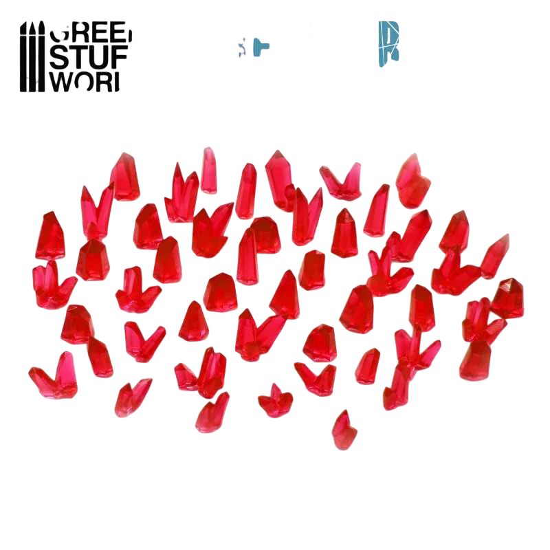 Green Stuff World for Models & Miniatures Red Resin Crystals – Medium 2527