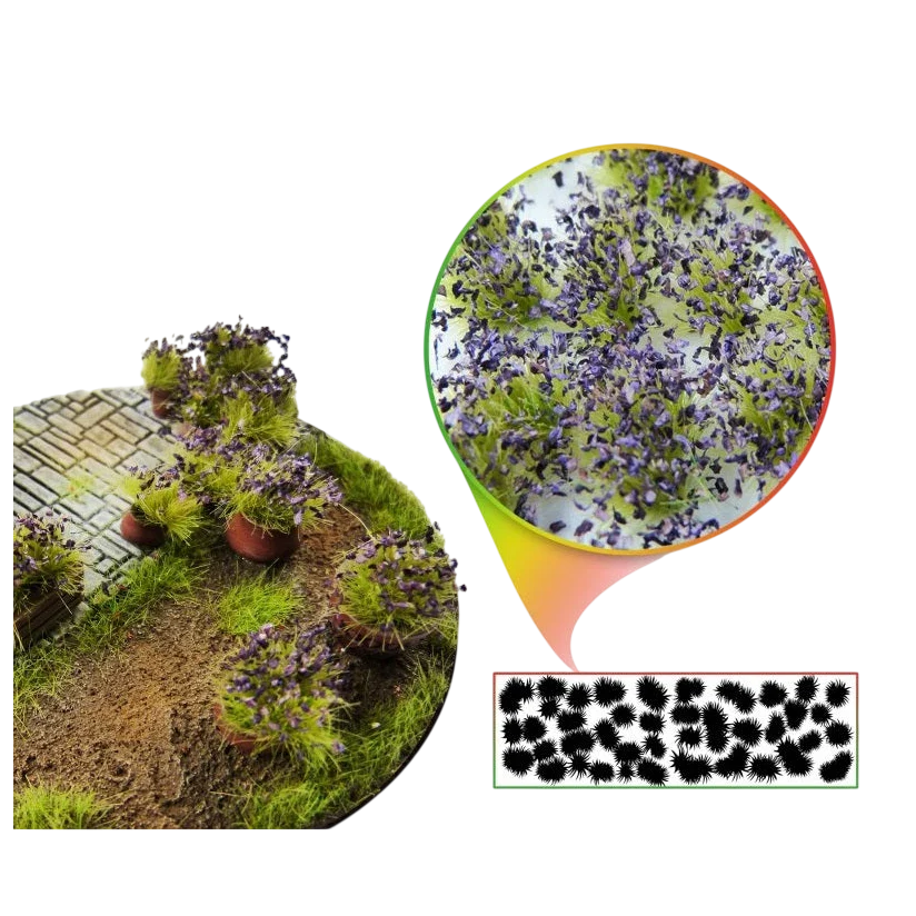 Green Stuff World for Models & Miniatures: Shrub Tufts - 6mm Dark Violet 10743