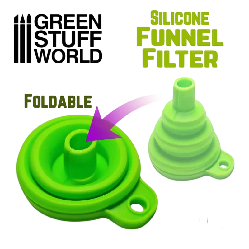 Green Stuff World for Models & Miniatures Silicone Funnel For 3D Printer Resin 3099