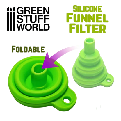 Green Stuff World for Models & Miniatures Silicone Funnel For 3D Printer Resin 3099