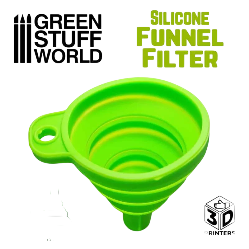 Green Stuff World for Models & Miniatures Silicone Funnel For 3D Printer Resin 3099