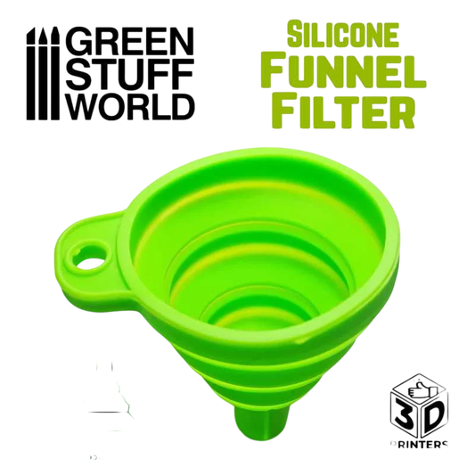 Green Stuff World for Models & Miniatures Silicone Funnel For 3D Printer Resin 3099