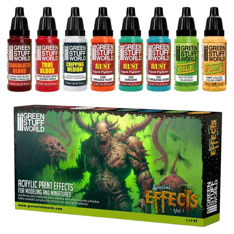 Green Stuff World for Models & Miniatures Special Effects Vol. 1 Paint Set 11747