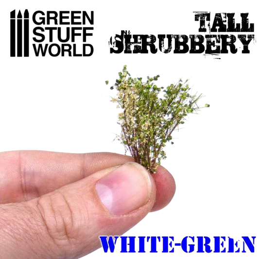 Green Stuff World for Models & Miniatures: Tall Shrubbery White Green 9927