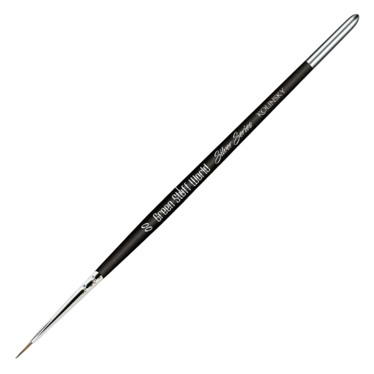 Green Stuff World for Models and Minatures Silver Series Kolinsky Brush - Size 00 (2352)