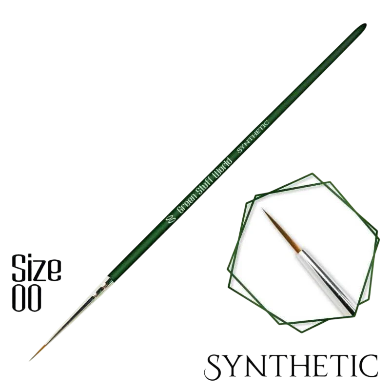 Green Stuff World for Models and Miniatures - GREEN SERIES Synthetic Brush Size 00 (2328)