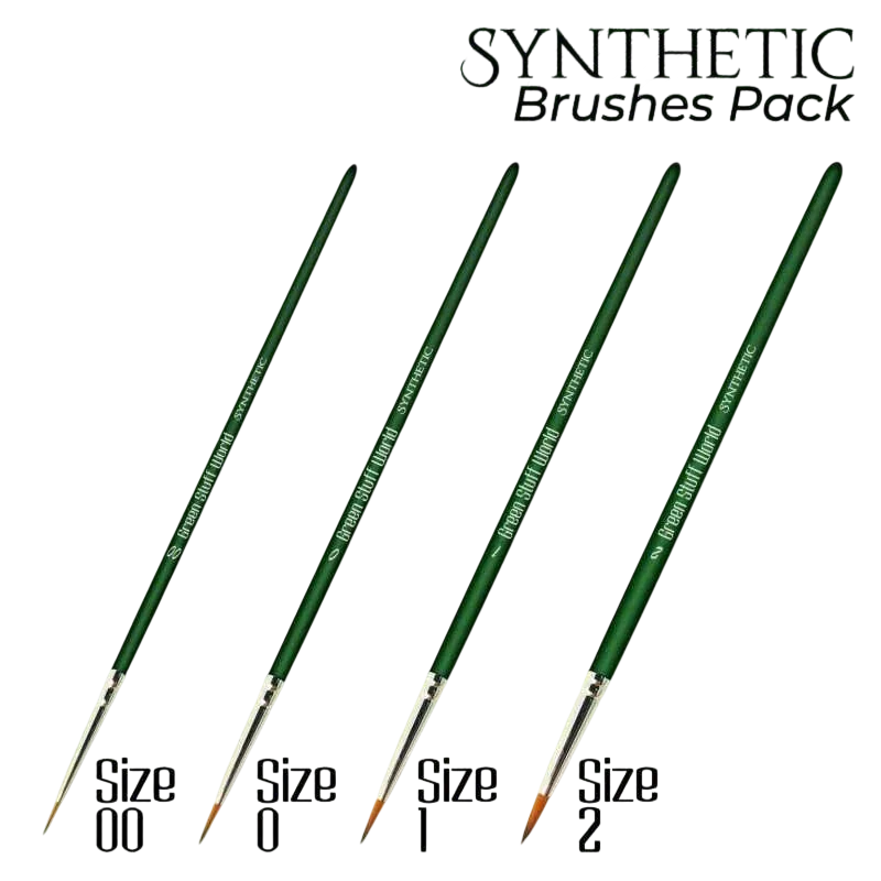 Green Stuff World for Models and Miniatures - Green Series Synthetic Brush Set 10192