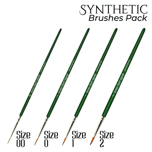 Green Stuff World for Models and Miniatures - Green Series Synthetic Brush Set 10192