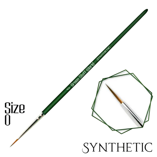 Green Stuff World for Models and Miniatures - Green Series Synthetic Brush Size 0 (2329)
