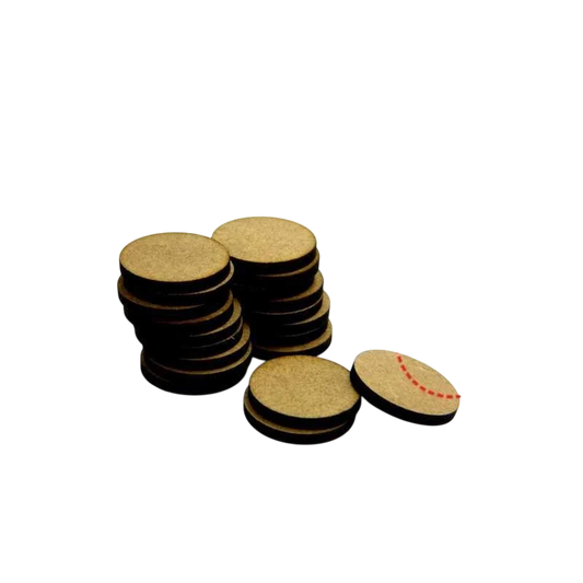 Green Stuff World for Models and Miniatures - MDF Bases Round 25mm 9134