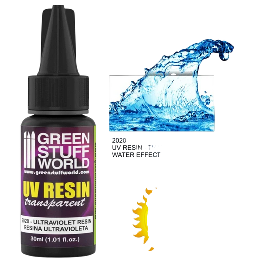 Green Stuff World for Models and Miniatures - UV Resin 30ml – Transparent Water Effect 2020