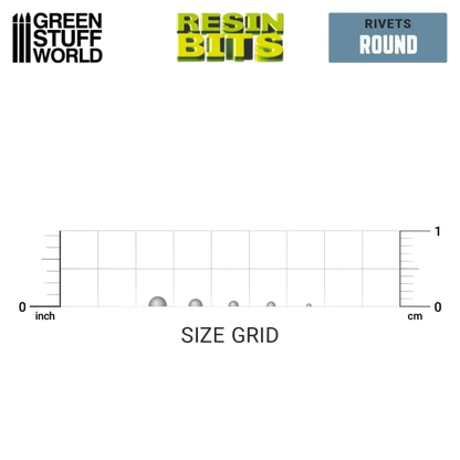 Green Stuff World for Models and Miniatures 3D-printed Micro Rivets – Round 12247