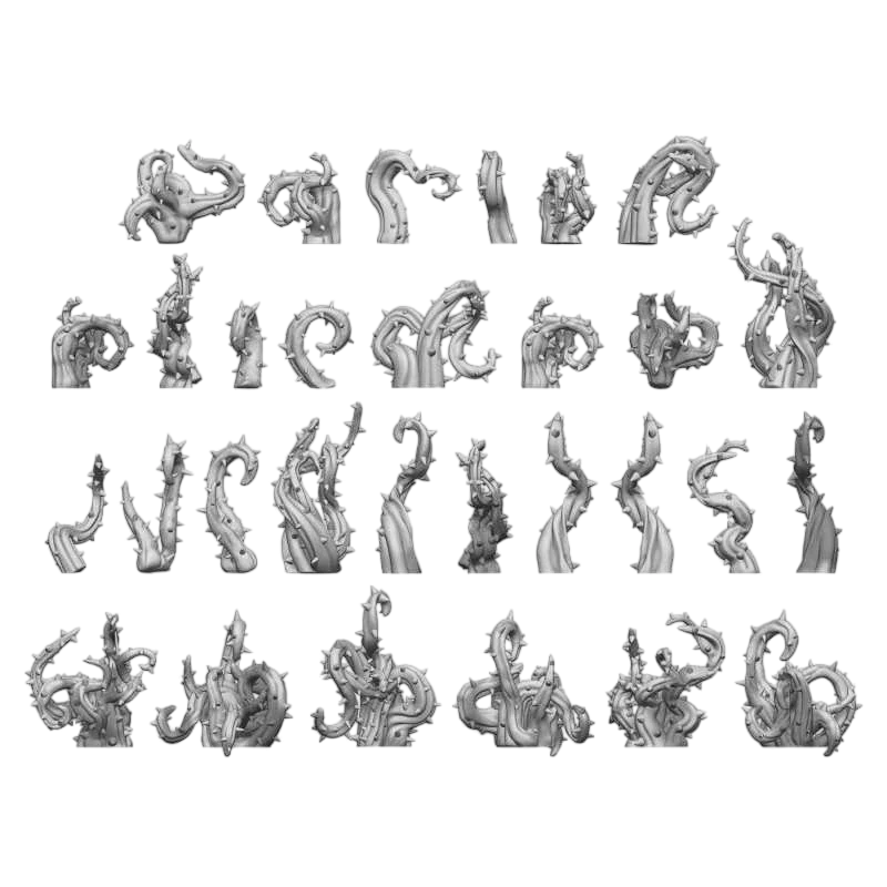 Green Stuff World for Models and Miniatures 3D Printed Bits Set – Thorns 11625