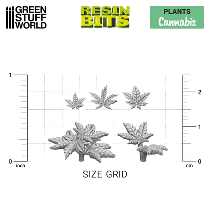 Green Stuff World for Models and Miniatures 3D Printed Plants Set – Cannabis 11631