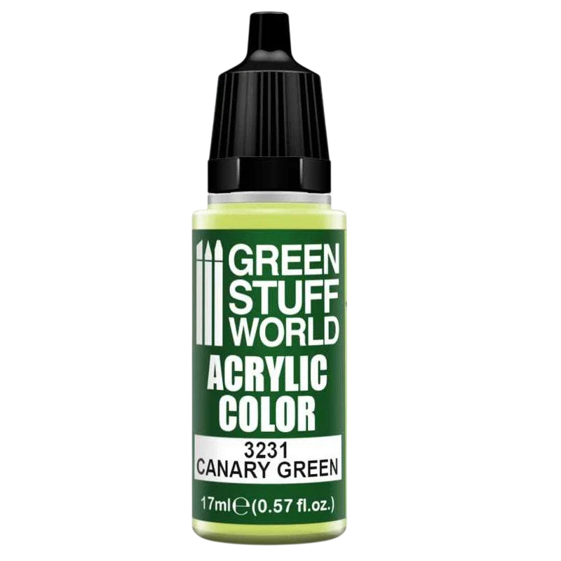 Green Stuff World for Models and Miniatures Acrylic Color Canary Green 3231