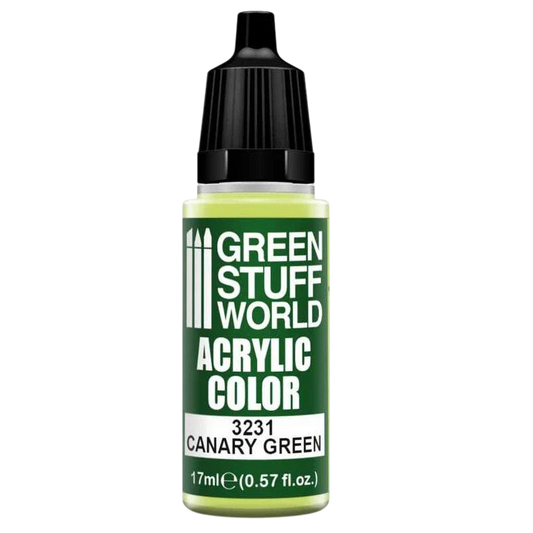 Green Stuff World for Models and Miniatures Acrylic Color Canary Green 3231