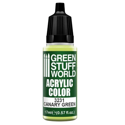 Green Stuff World for Models and Miniatures Acrylic Color Canary Green 3231